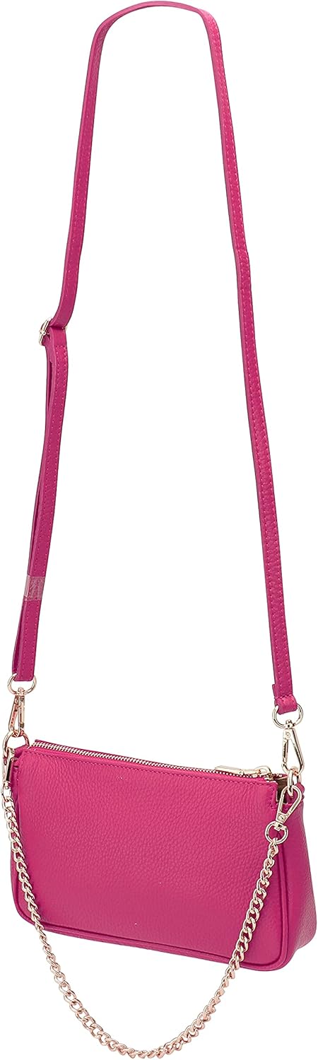 SH Leder Echtleder Umhängetasche Schultertasche Handtaschen Clutch kleine Abendtasche Goldfarbene Me