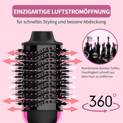 Sawop Warmluftbürste Rundbürstenföhn, Föhnbürste, Hairstyler Haartrockner Bürste in Einem, Verbesser