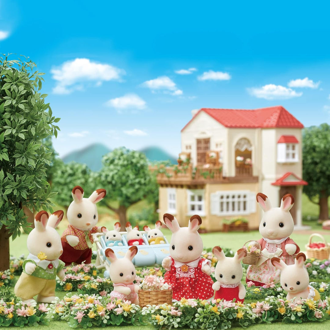 Sylvanian Families 5567 Starter Haus NEU, Multicolore & L5655 Schokoladenhasen Familie NEU Bundle mi