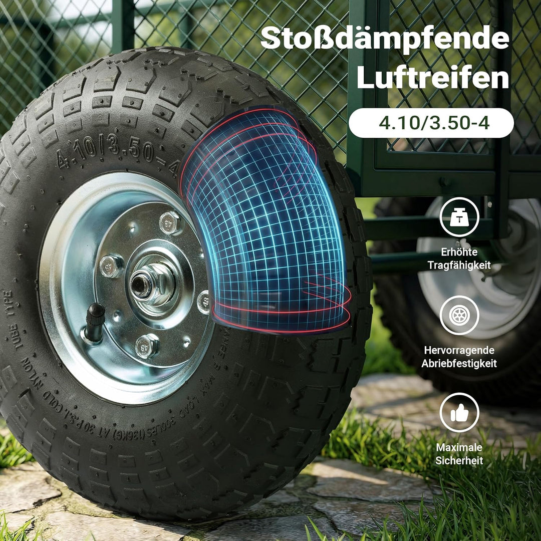 Transportwagen bis 300 kg mit Abnehmbarer Einlegeplane und Ablage