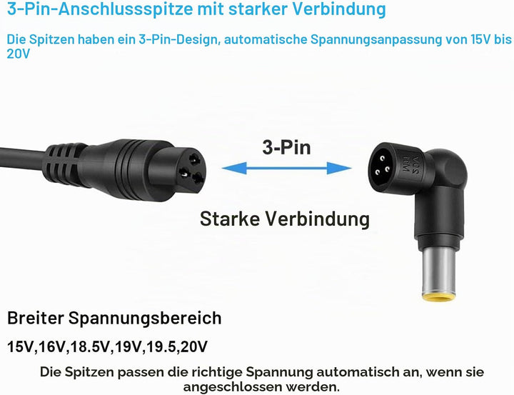 90W Universal Laptop Ladegerät Netzteil, 90W Netzteil mit 15 Anschlüssen für Notebook Ultrabook Tosh