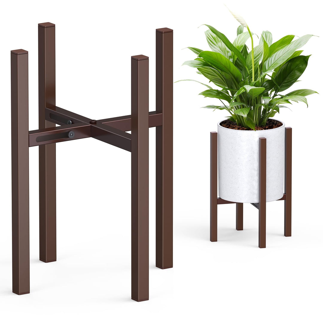 STLOVe Pflanzenständer Metall, Verstellbarer Blumenhocker Modern Blumenständer für Wohnzimmer, Büro,