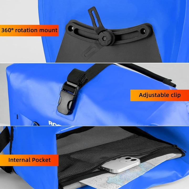 ROCKBROS Gepäckträgertasche Fahrradtasche für Gepäckträger 25L-32L 100% Wasserdicht Hinterradtaschen