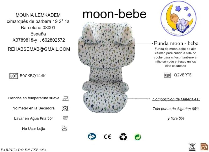 moon-bebe Bezug kompatibel mit Cybex Solution Q2 Fix, Weiss, weiss