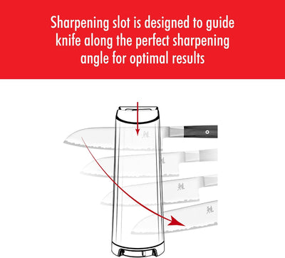 ZWILLING V-Edge Professioneller Messerschärfer, für Western- und Japan-Klingen, Schwarz Schwarz Mess