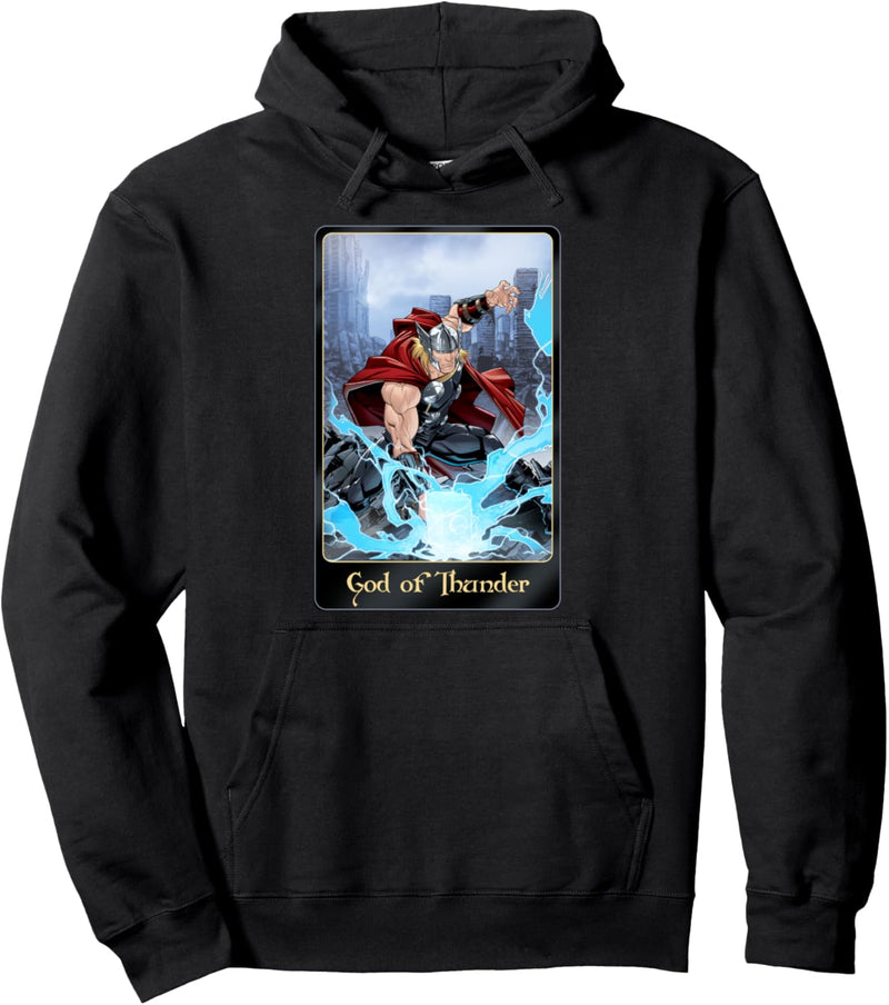 Marvel Thor God Of Thunder Card Art Pullover Hoodie