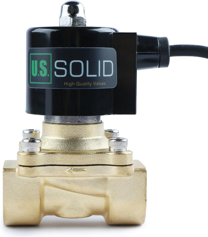 U.S. Solid 3/4" Messing Elektrisches Magnetventil Unterwasser IP67 230V AC stromlos geschlossen, Vit