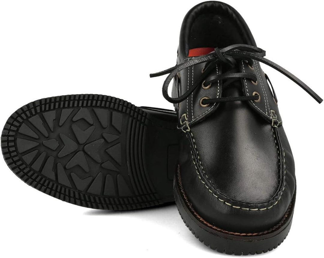 PAYMA - Herren Damen Kinder Bootsschuhe Segelschuhe Mokassins aus Seahorse Geölt Leder 3 Eye Classic