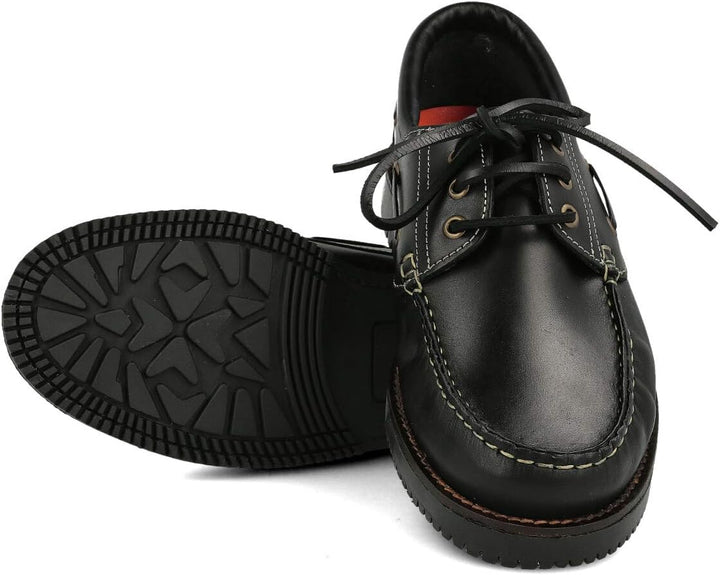 PAYMA - Herren Damen Kinder Bootsschuhe Segelschuhe Mokassins aus Seahorse Geölt Leder 3 Eye Classic
