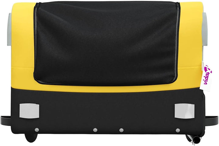 Fahrradanhänger 45kg Schwarz Orange | Robustes Eisen, hohe Tragkraft Gelb, Gelb