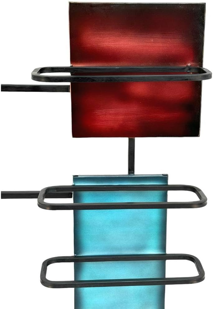 DanDiBo Weinregal Wand Metall Schwarz 8 Flaschen Schmal 96618 Design Flaschenregal Modern Weinstände