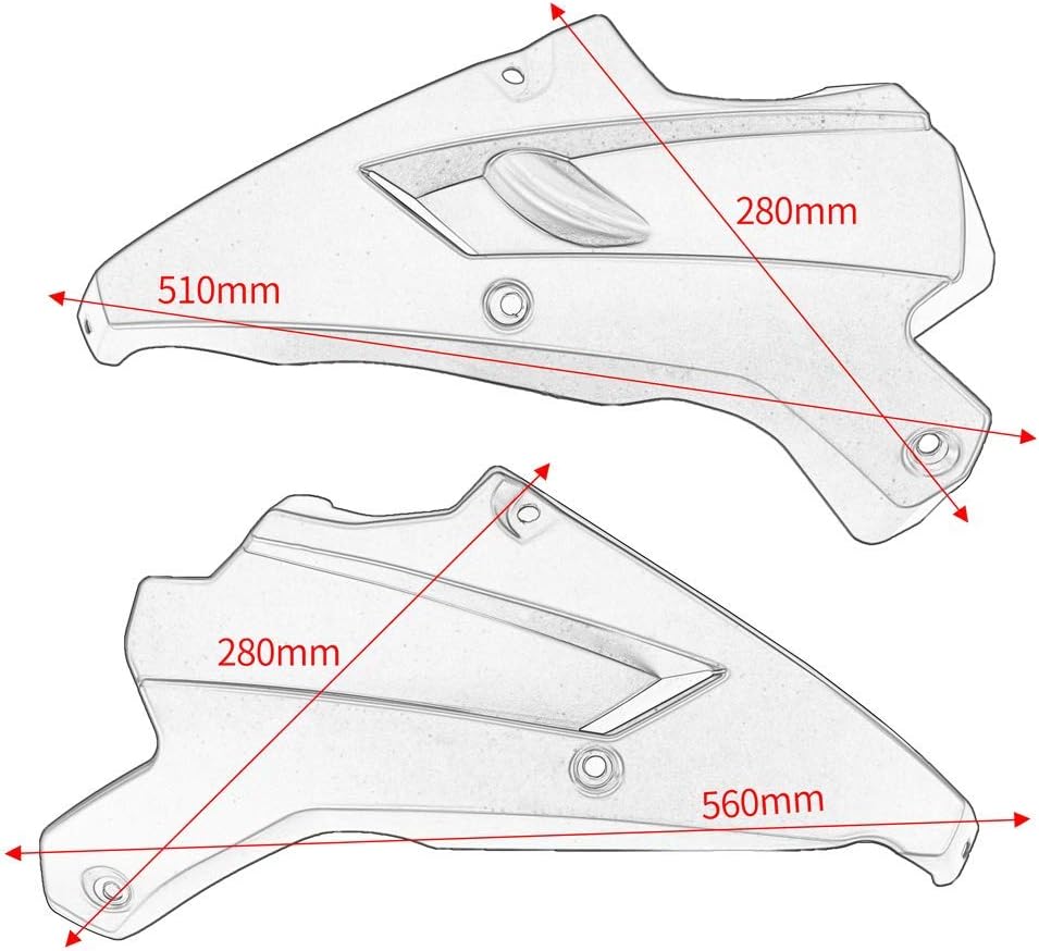 Fayedenicy Motorrad Bellypan Belly Pan Motor Spoiler Verkleidung Abdeckung Karosserierahmen Kit Schu