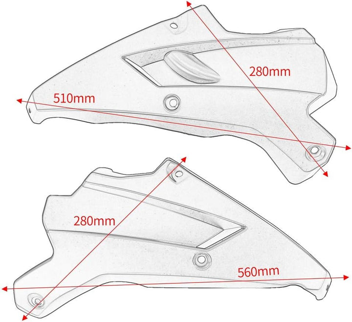 Fayedenicy Motorrad Bellypan Belly Pan Motor Spoiler Verkleidung Abdeckung Karosserierahmen Kit Schu