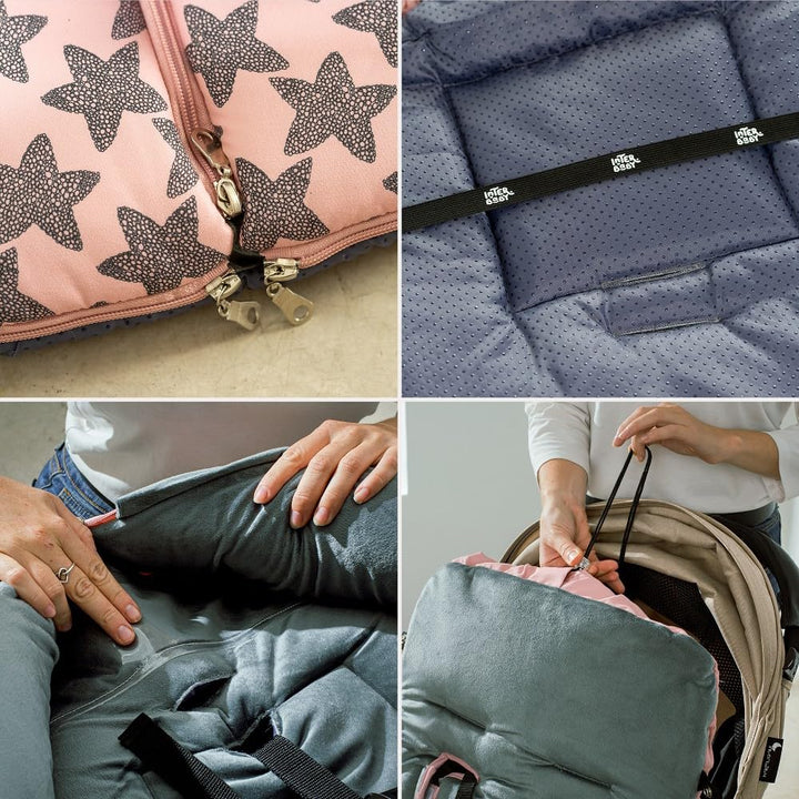 INTERBABY Universal Fusssack Kinderwagen Winter | Weiche, Warme, Wintersack Kinderwagen | Abnehmbare