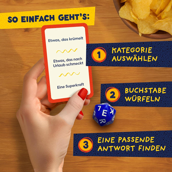 Das Buchstaben-Duell - Lustiges Spiel für Erwachsene und Jugendliche - Stadt Land Fluss Kartenspiel