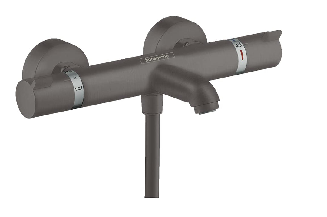 hansgrohe Ecostat Aufputz Wannenthermostat, für 2 Funktionen, Brushed Black Chrome