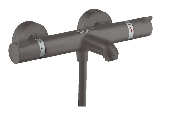 hansgrohe Ecostat Aufputz Wannenthermostat, für 2 Funktionen, Brushed Black Chrome