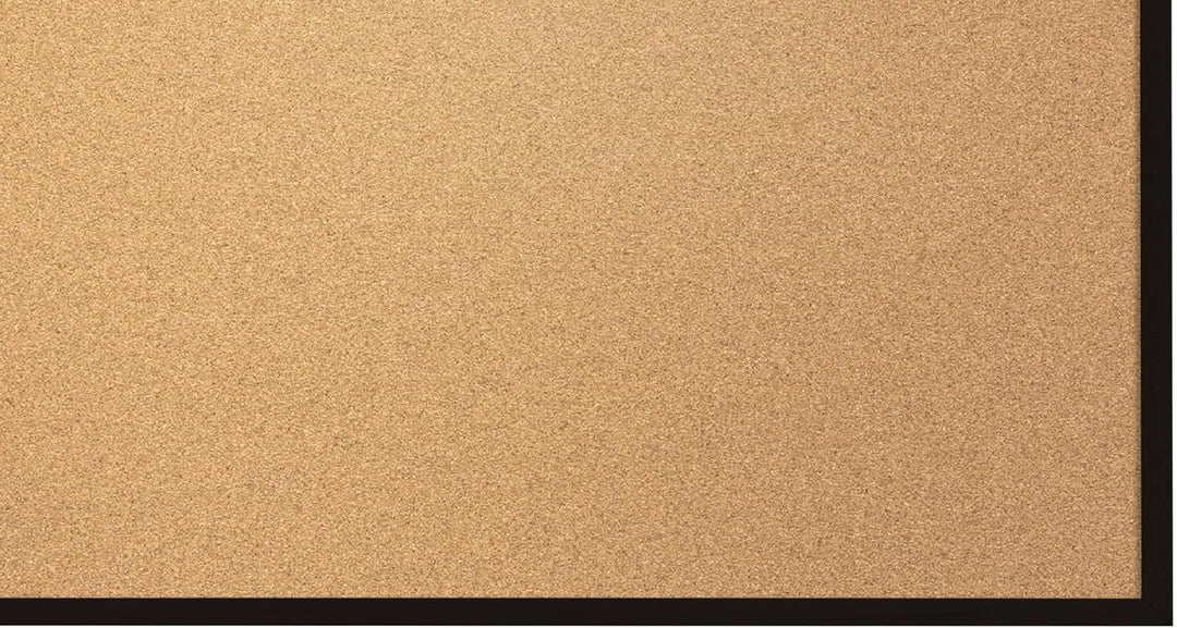 ALLboards Pinnwand mit Schwarzer Holz Rahmen 90x60cm Korktafel Korkwand Pinnwand Kork Farbiger Natur