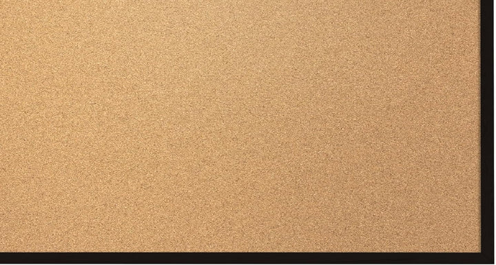 ALLboards Pinnwand mit Schwarzer Holz Rahmen 90x60cm Korktafel Korkwand Pinnwand Kork Farbiger Natur