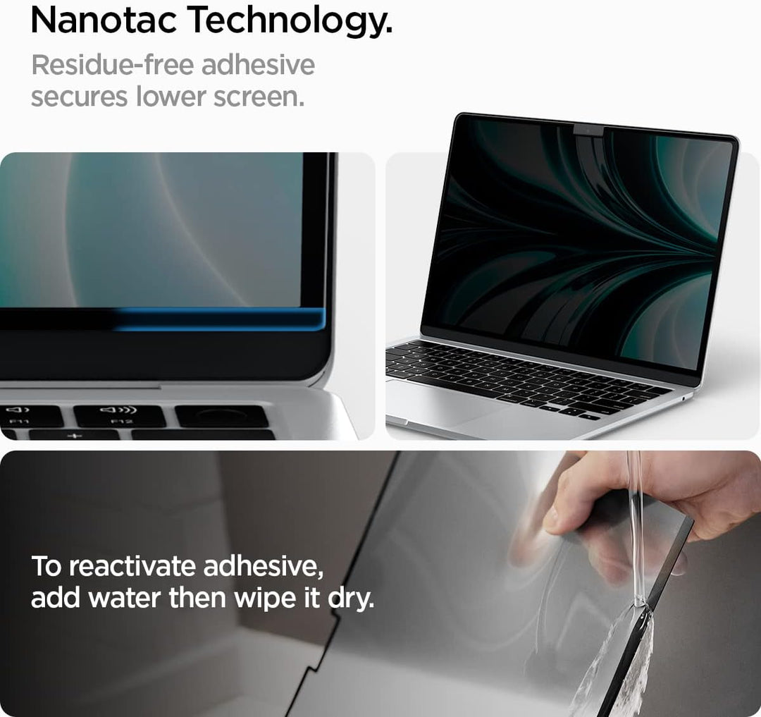 Spigen SafeView Magnetischer Blickschutzfilter für MacBook Air 13.6 Zoll (2022, M2), Sichtschutzfilt