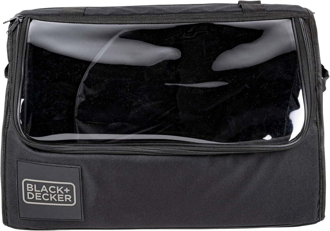 BLACK+DECKER Kofferraum Organizer - Kofferraumtasche mit transparentem Deckel - 2 Haupt- und mehrere