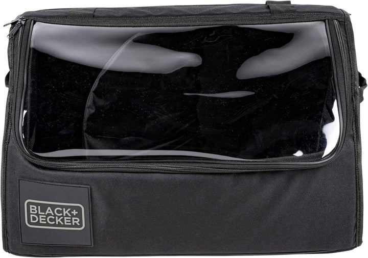 BLACK+DECKER Kofferraum Organizer - Kofferraumtasche mit transparentem Deckel - 2 Haupt- und mehrere
