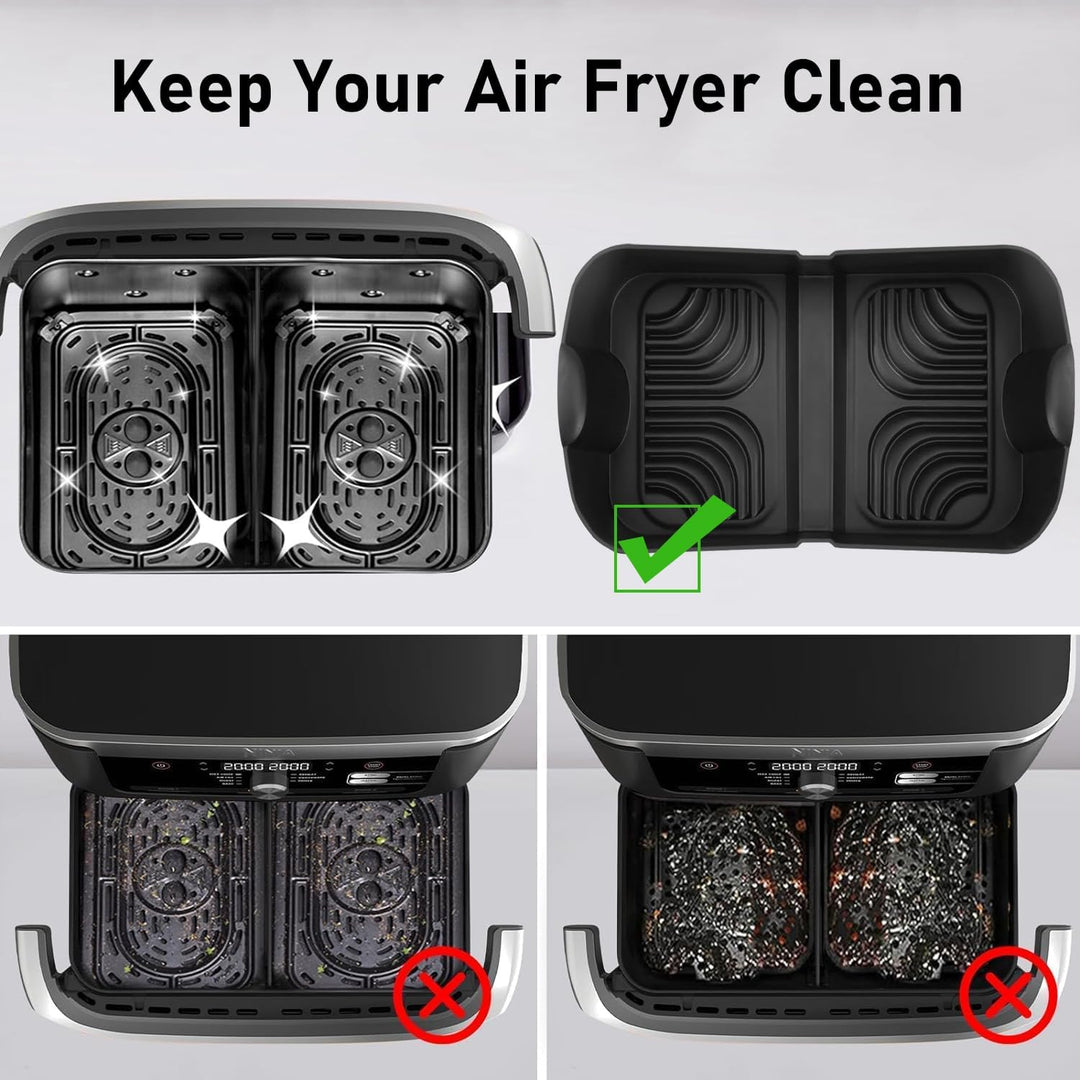 Heissluftfritteuse Zubehör Set für Ninja Foodi Flexdrawer 10,4 l AF500DE, Verbessert und Verdickt Si