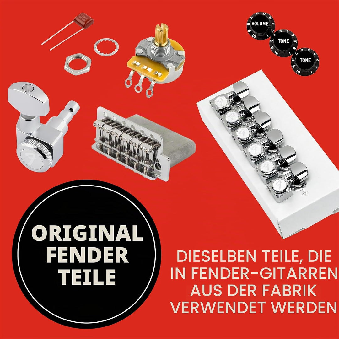 Fender Locking Stratocaster/Telecaster Mechaniken, verchromt chrome Rechte Hand Single, chrome Recht