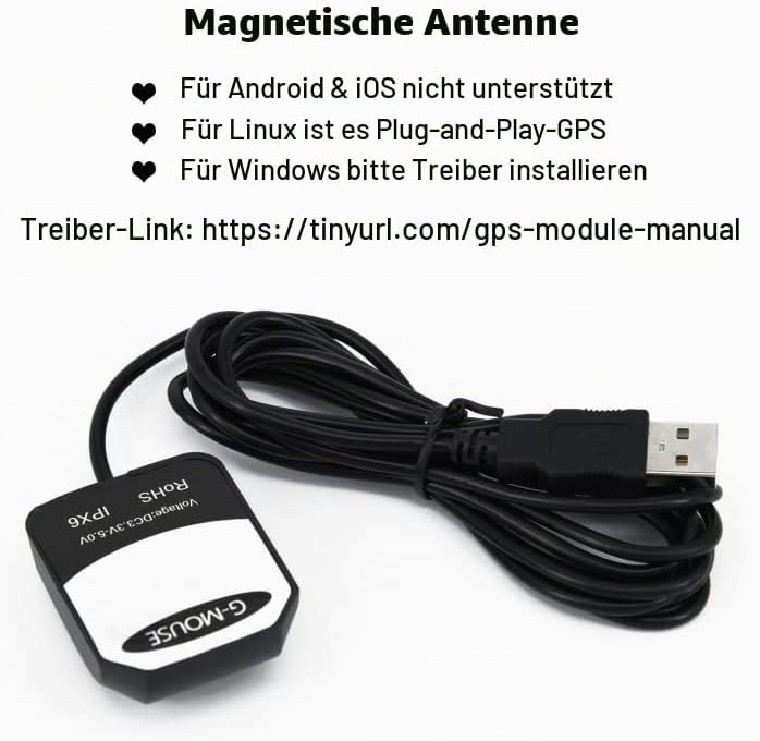 Geekstory VK-162 G-Mouse USB GPS Dongle M8030 Chip 72 Kanal Navigationsmodul Externe GPS Antenne Rem