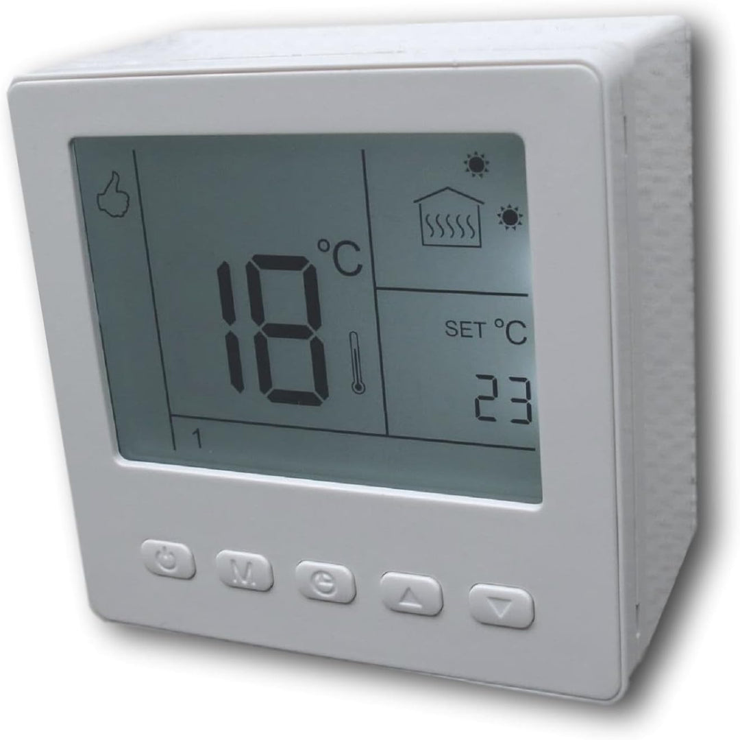 SM-PC®, Digital Raumthermostat Thermostat programmierbar weiss AUFPUTZ #ap857