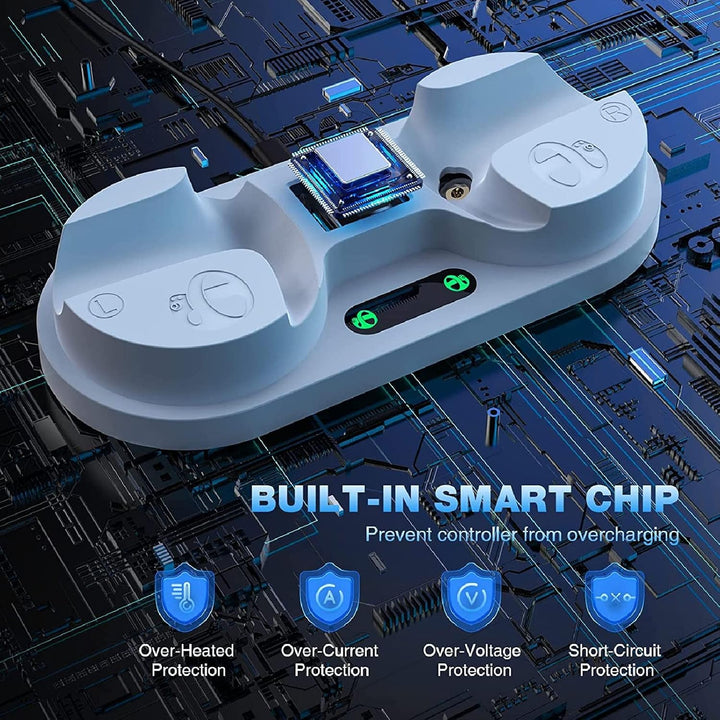 Controller-Ladestation, für PS5-Ladestation mit Schnelllade-AC-Adapter 5V/2A, Dual-Controller-Ladest