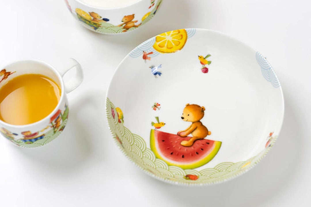 Villeroy &amp; Boch Hungry as a Bear Essen-Set mit Löffel 3-teilig – Kinderteller &amp; Airplane-Breilöffel