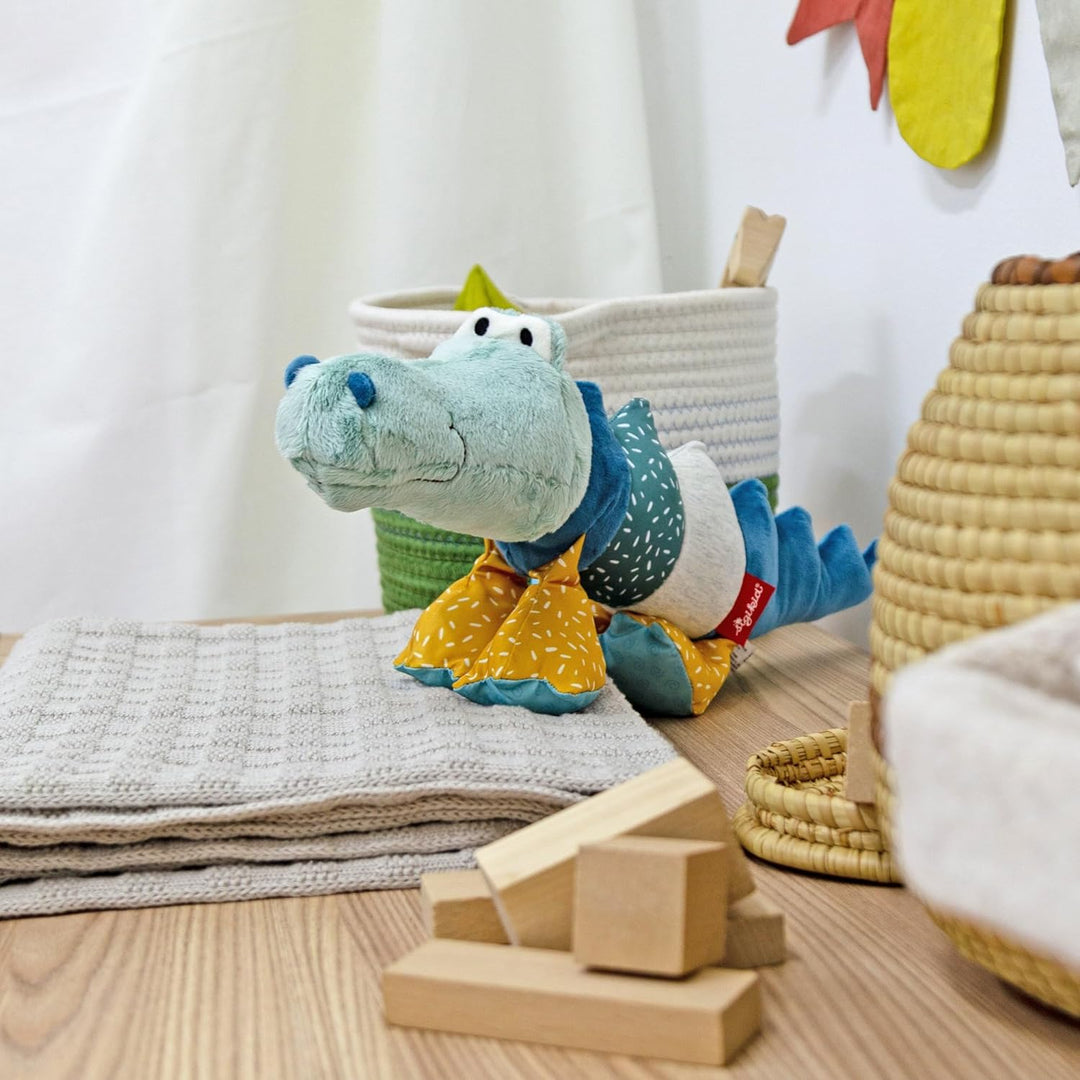 Sigikid 43234 Patchwork Stofftier, Mehrfarbig/Krokodil