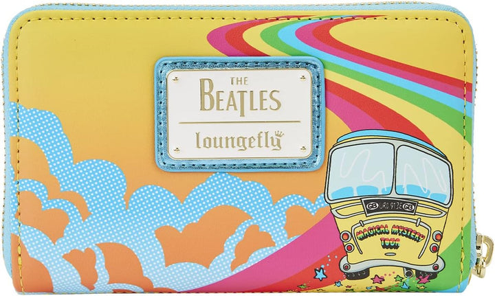 Loungefly The Beatles Magical Mystery Tour Bus Geldbörse mit Reissverschluss, Mehrfarbig/Meereswelle