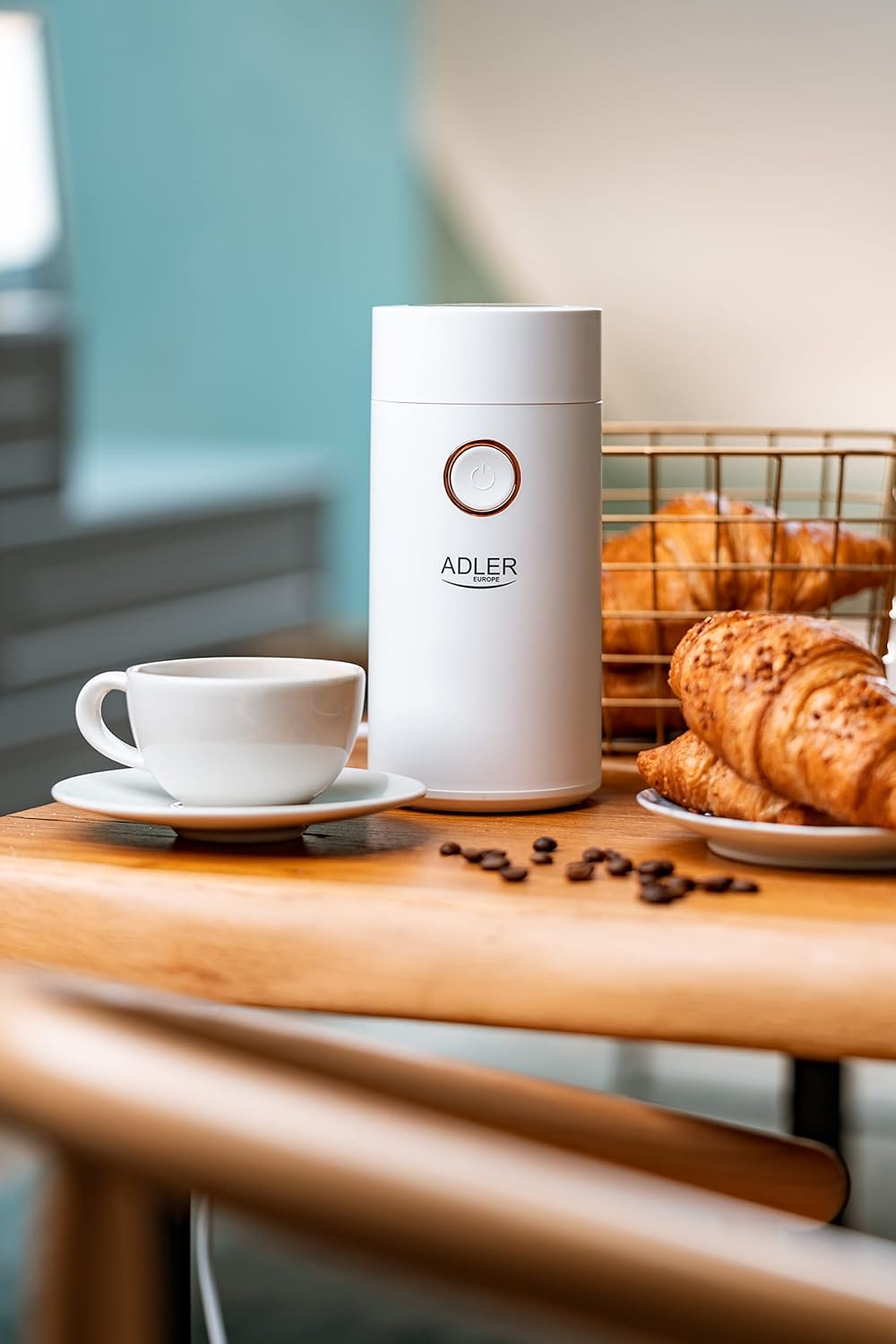 Adler AD 4446wg Elektrische Kaffeemühle aus Edelstahl, 150 W, Füllmenge bis zu 75g, Mühle für Kaffee