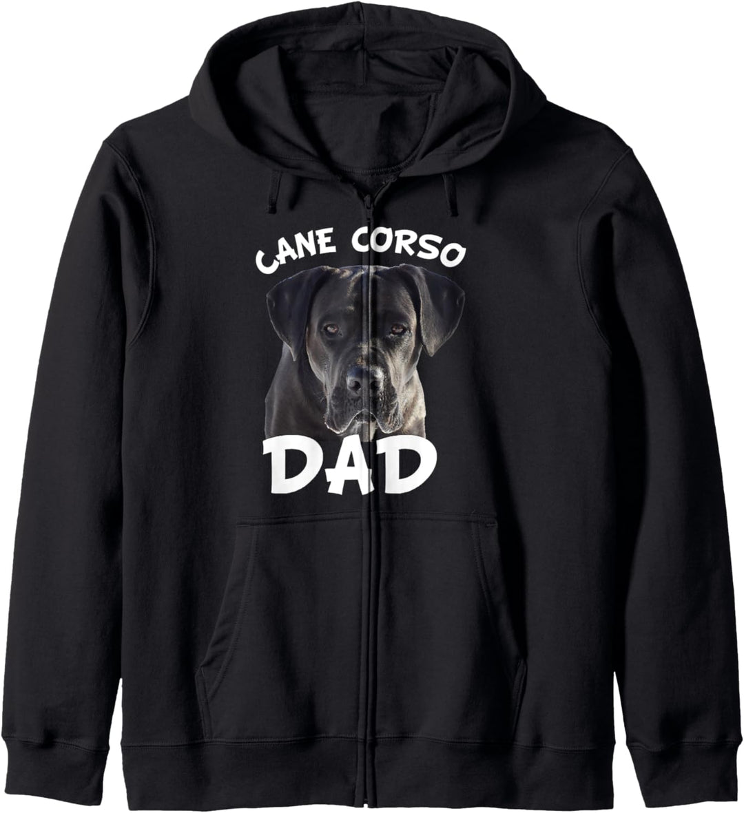 Cane Corso Dad Schwarz Italienisches Mastiff Hund Geschenk Kapuzenjacke