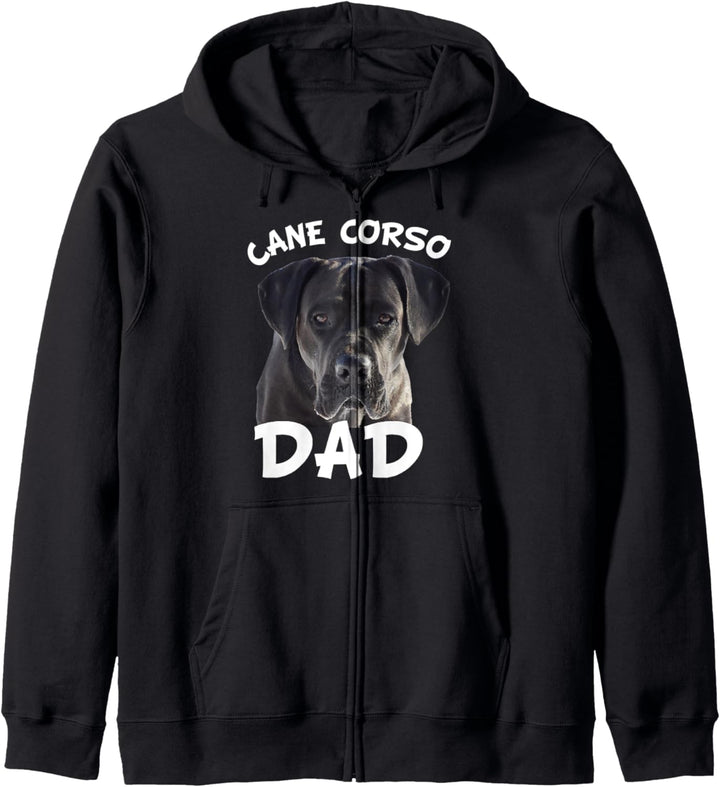 Cane Corso Dad Schwarz Italienisches Mastiff Hund Geschenk Kapuzenjacke