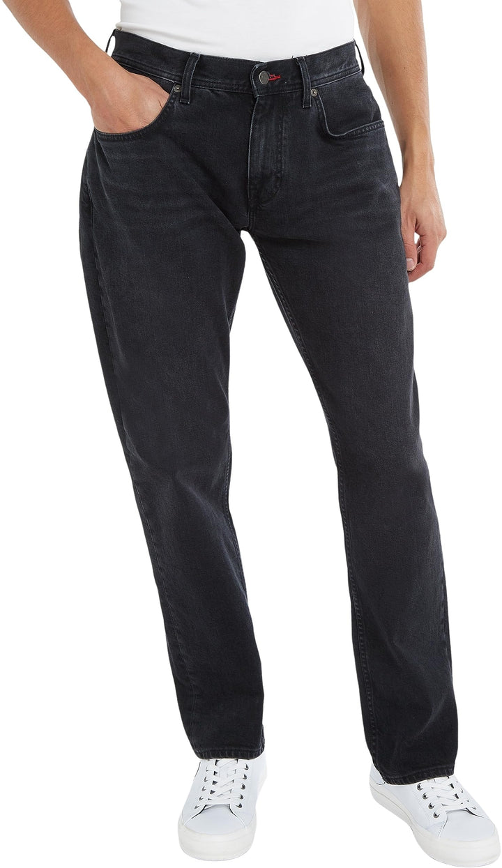 Tommy Hilfiger Herren Straight Denton STR Spoke Black Jeanshosen 36W / 34L Denim (Spoke Black), 36W