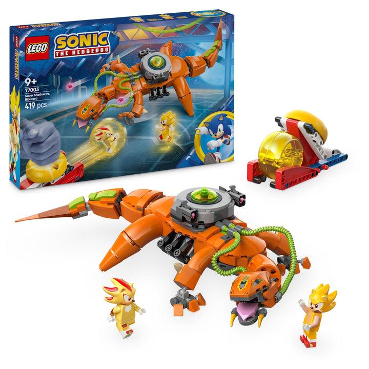 LEGO Sonic The Hedgehog Super Shadow vs. Biolizard, Gamer Spielzeug, Geschenk für Jungen und Mädchen