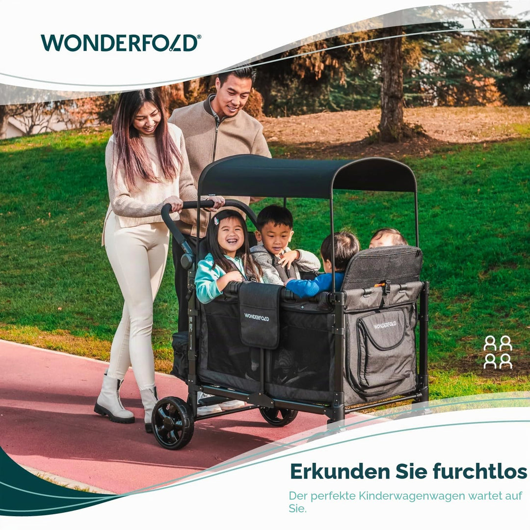 WonderFold W4 Elite Kinderwagen Wagon Volcanic Black