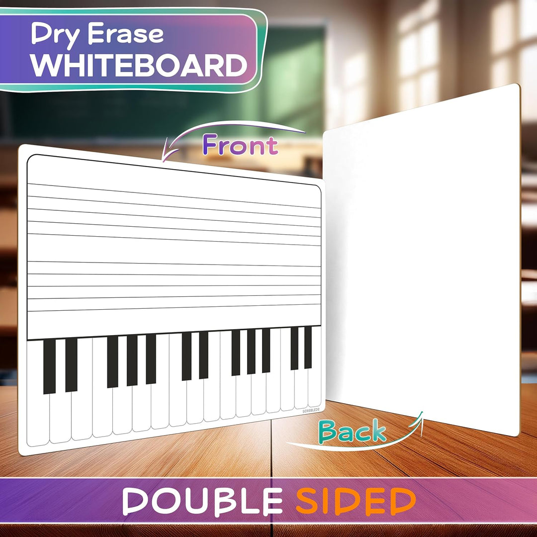 Whiteboard mit Tastatur, trocken abwischbar, 28,9 x 35,6 cm, langlebig, tragbar, doppelseitig, für K