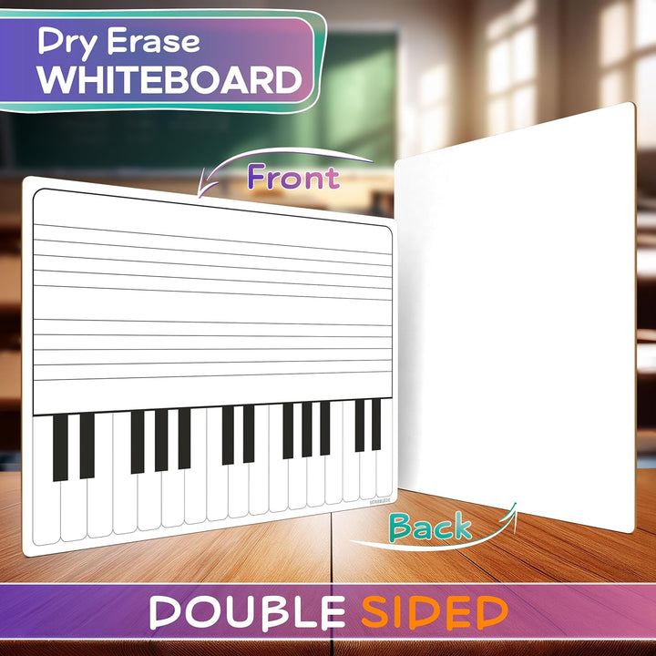 Whiteboard mit Tastatur, trocken abwischbar, 28,9 x 35,6 cm, langlebig, tragbar, doppelseitig, für K