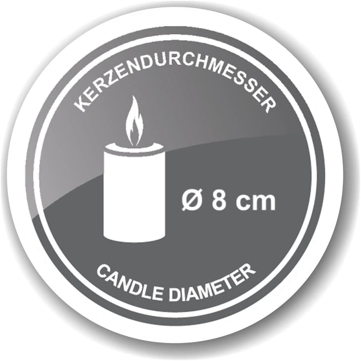 EDZARD Adventskranz Alva, Durchmesser 31 cm, Edelstahl, silberfarben, für Stumpenkerzen ø 8 cm
