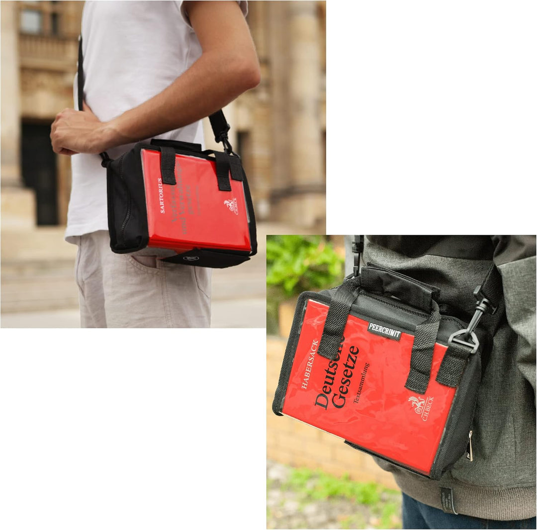 PEERCRIMIT Kompakte Tasche passend für Habersack, Schönfelder, Sartorius und Steuergesetze| Transpar