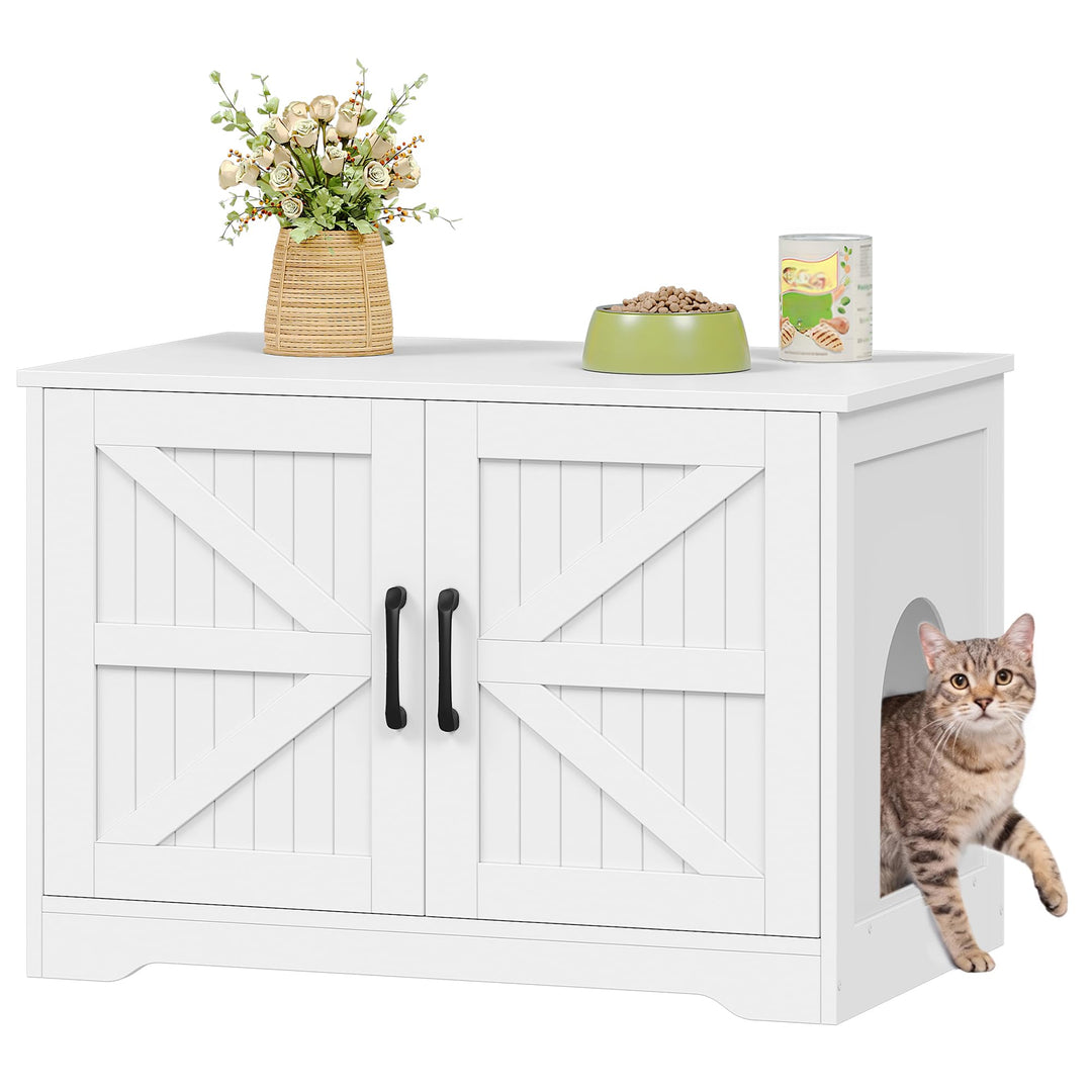 Katzenklo Schrank, Katzenklo Versteckt Schrank Möbel, Katzenhaus Holz, Katzenschrank Beistelltisch m