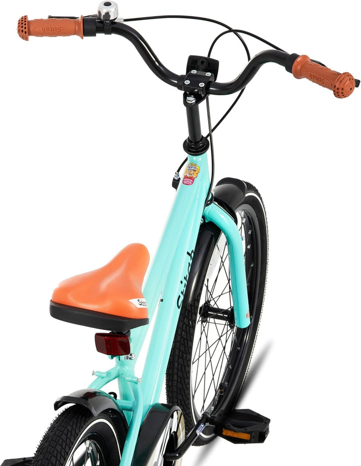 STITCH Kinderfahrrad 14/16/18/20 Zoll für Mädchen und Jungen im Alter von 3 bis 13 Jahren, 14/16/18/