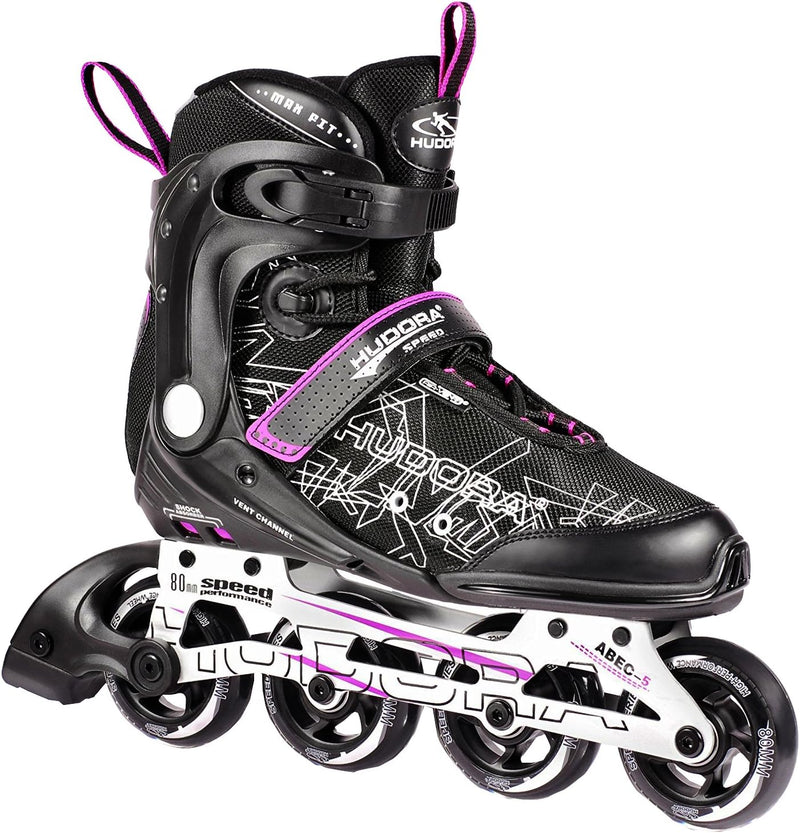 HUDORA Inliner Inline-Skates RX-23 36 Schwarz/Lila, 36 Schwarz/Lila