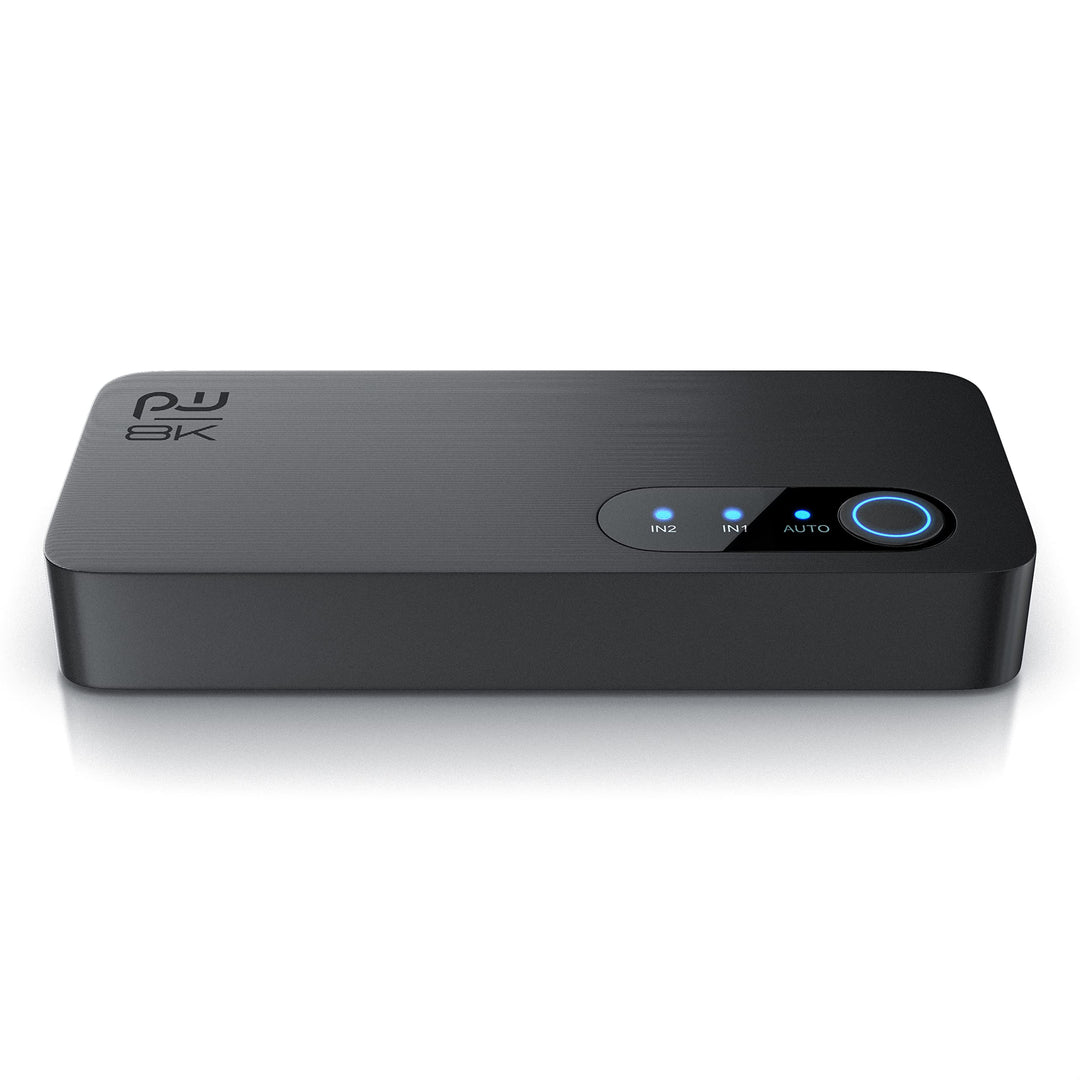 CSL - Switch HDMI Splitter, 8K Aluminium HDMI Switch 2 in 1 Out UHD HDMI Verteiler, HDMI Umschalter