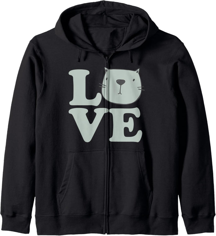 I Love Cats Kapuzenjacke