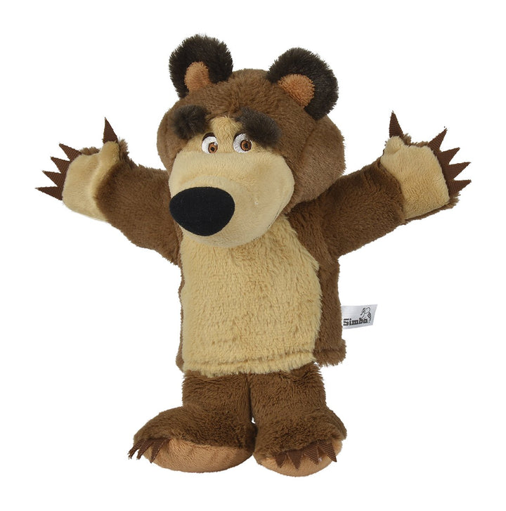 Simba 109308207 - Mascha und der Bär Plüschbär Handpuppe 28cm